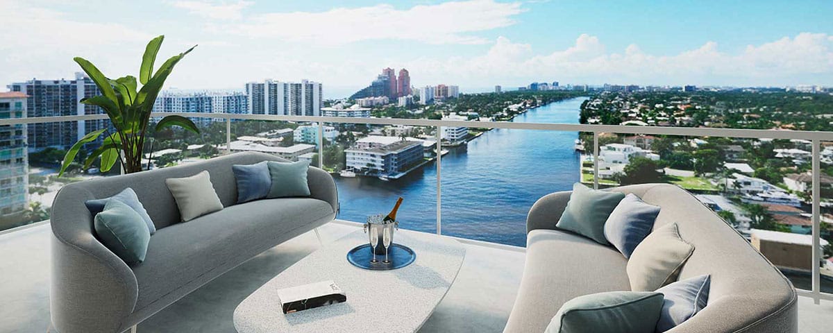 3000 Waterside Fort Lauderdale Terrace Views